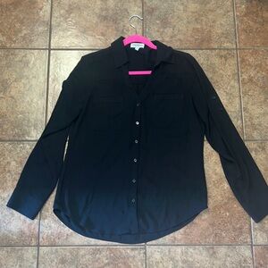 Express women’s button down, small, black
